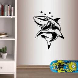 In-Style Decals Wall Vinyl Decal Home Decor Art Sticker Shark Fish Ocean Sea Bathroom Bedroom Removable Mural Design For Any Room 170 - thumbnail 1