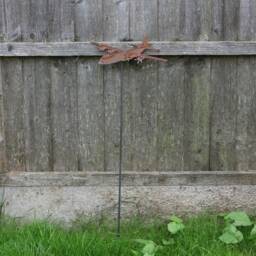 Rusty Metal Hercules Aircraft Garden Stake - Aviation Art Gift - thumbnail 3