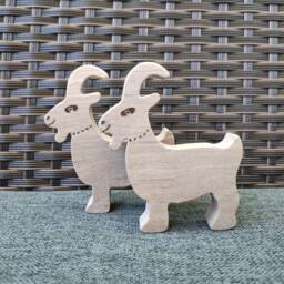 Wooden Goat Toy, Figures, Waldorf Goat Animal Balancing Figures - thumbnail 4