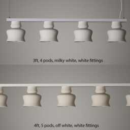 Linear Ceramic Pendant Light, Dining Table Hanging Lamp, Kitchen Bar Fixture, Naaya Linea Orna - thumbnail 3