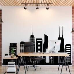 Chicago Skyline Wall Decal City Silhouette Living Room Art C127 - thumbnail 2
