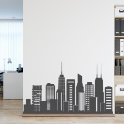 Chicago Skyline Wall Decal City Silhouette Living Room Art C127 - thumbnail 4