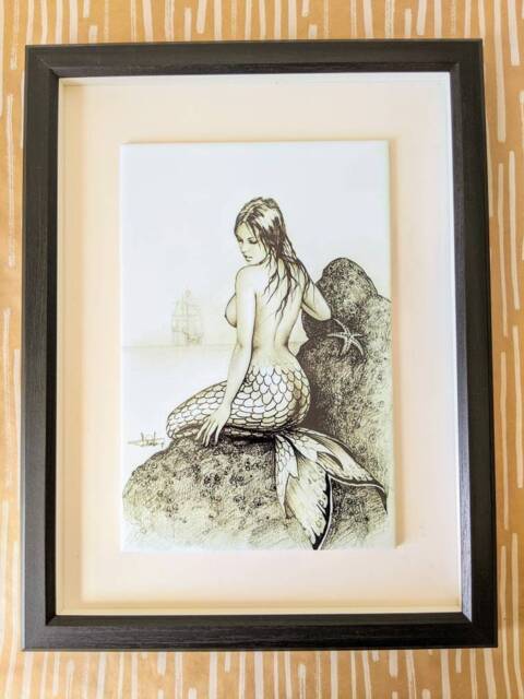 "Mermaid Ceramic Wall Art Tile, 8"" By 12" - image 1