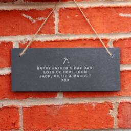 Dad's Garage Sign Personalised Hanging Slate Plaque Father's Day Gift For Diy Car Enthusiast Workshop Wall Decor Grandad Birthday Gifts - thumbnail 2