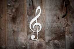 Treble Clef Metal Wall Art, Home & Garden Decor For Musician - thumbnail 1
