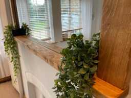 English Oak Waxed Handmade Rustic Mirror - Solid Wooden Frame D??cor