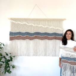 Extra Large Macrame Wall Hanging, Woven Tapestry, Bohemian Art Decoration, Tapestry Oversized Horizontal - thumbnail 2