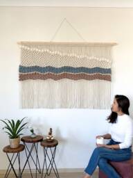Extra Large Macrame Wall Hanging, Woven Tapestry, Bohemian Art Decoration, Tapestry Oversized Horizontal
