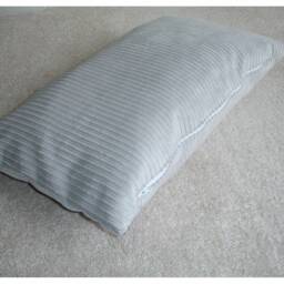 "Bolster Pillow Cover Gray Corduroy 12x20 Grey Jumbo Cord Soft Light Silver 20""x12" - thumbnail 2