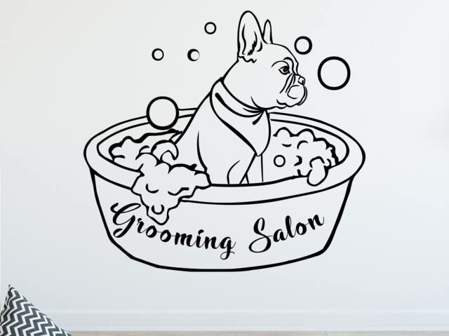 English Bulldog Wall Decal, Dog Animal Decal PVC Free For Grooming Salon Decor, Decor Painting Cafe With Pets - image 1