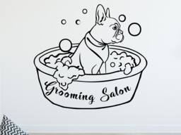 English Bulldog Wall Decal, Dog Animal Decal PVC Free For Grooming Salon Decor, Decor Painting Cafe With Pets - thumbnail 1