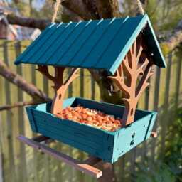3D Printed Hanging Bird Feeder With Tree Design - Garden Decor Lover Gift - thumbnail 3