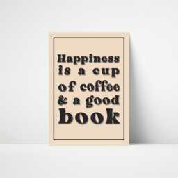 A Cup Of Coffee & Good Book Print, Reader Wall Art Home Decor, Quote Poster, Nook Prints, Gifts/Unframed - thumbnail 3