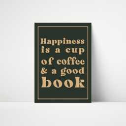 A Cup Of Coffee & Good Book Print, Reader Wall Art Home Decor, Quote Poster, Nook Prints, Gifts/Unframed - thumbnail 2