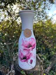 Poppy Vase, Pink Poppy, Poppy Gift, Decor, Flower Vase - thumbnail 1