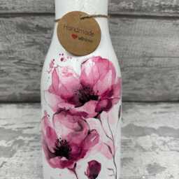 Poppy Vase, Pink Poppy, Poppy Gift, Decor, Flower Vase - thumbnail 2