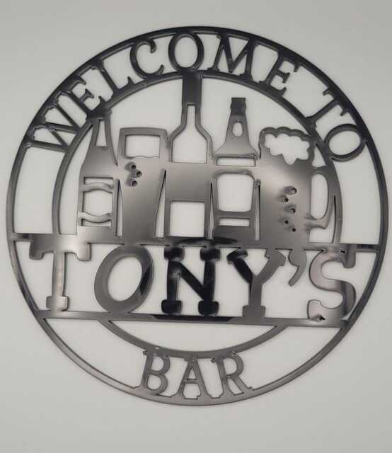 Personalized Welcome To My Bar Sign - Custom Name Wall Or Door Plaque For Man Cave, Decor Acrylic Wood - image 1