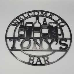 Personalized Welcome To My Bar Sign - Custom Name Wall Or Door Plaque For Man Cave, Decor Acrylic Wood - thumbnail 4