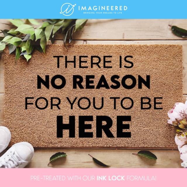 There Is No Reason For You To Be Here Door Mat - Funny Custom Doormat Welcome Sassy Porch Decor Gift Ideas - image 1