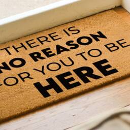 There Is No Reason For You To Be Here Door Mat - Funny Custom Doormat Welcome Sassy Porch Decor Gift Ideas - thumbnail 2