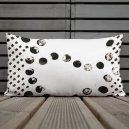 Black & White Accent Pillow Modern Home Decor - thumbnail 3