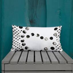 Black & White Accent Pillow Modern Home Decor - thumbnail 1