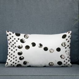 Black & White Accent Pillow Modern Home Decor - thumbnail 2