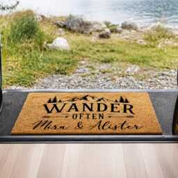 Custom Camping Doormat - Home Is Where You Park It Couples - thumbnail 3