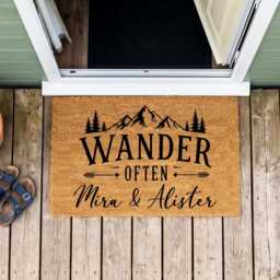 Custom Camping Doormat - Home Is Where You Park It Couples - thumbnail 4