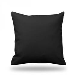 Solid Black - Throw Pillow, Decorative Pillow Cover, Case Square- 17 - thumbnail 3