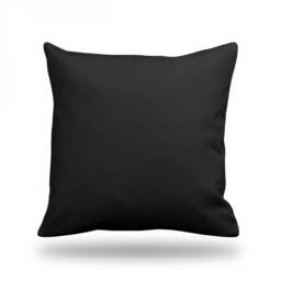 Solid Black - Throw Pillow, Decorative Pillow Cover, Case Square- 17 - thumbnail 4