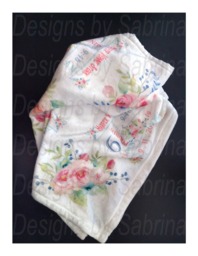 Personalized Baby Girl Blanket-Birth Announcement-Nursery Decor-Baby Blanket-Keepsake-Personalized Blanket-New Baby-Birth Stats-Floral - thumbnail 1