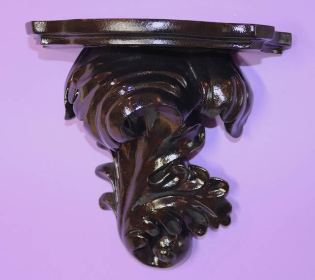 Black - Gothic Ornate Wall Shelf Art Hanging Kitsch Rococo Baroque Nouveau Punk Corbel Homeware