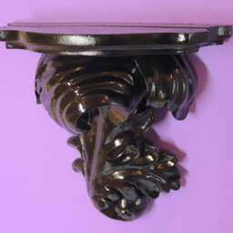 Black - Gothic Ornate Wall Shelf Art Hanging Kitsch Rococo Baroque Nouveau Punk Corbel Homeware - thumbnail 3