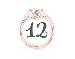 Wood Floral Wreath Marker, Milestone Blanket Month Baby Shower Gift, Photo Prop, Keepsake