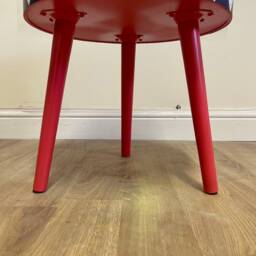 Black & White Bedside Table , Alice in Wonderland Nightstand, Queen Of Hearts Design Black Red . We're All Mad Here Handle - thumbnail 4