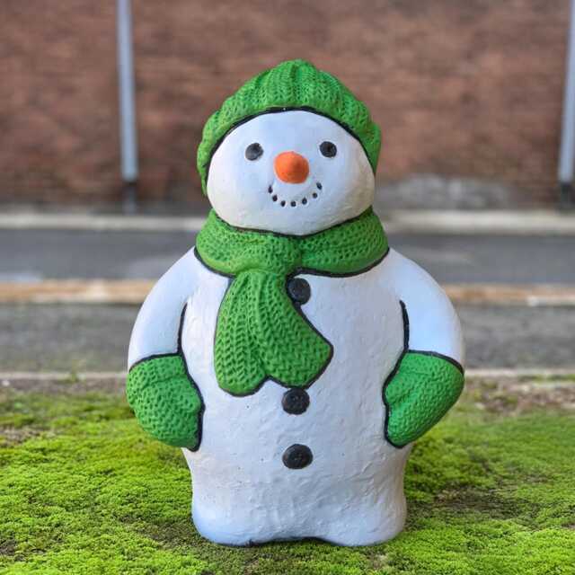 stone Snowman Figurine Concrete Winter Decoration Handmade Christmas Sculpture Cement Frosty Outdoor Ornament Lawn Gift - image 1