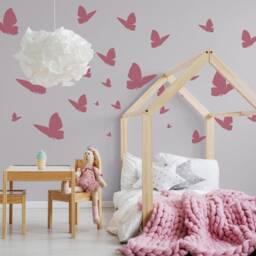 Butterfly Wall Stencil Set Reusable Plastic Template For Kids Room Decor - thumbnail 3