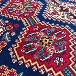 Handmade Afghan Yousafi Wool Rug Tribal Geometric Carpet - 6.8x5 Ft - thumbnail 3