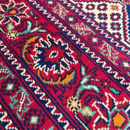 Handmade Afghan Yousafi Wool Rug Tribal Geometric Carpet - 6.8x5 Ft - thumbnail 4