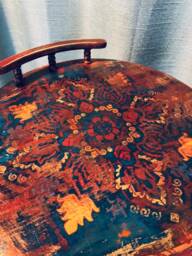 Sold Example Piece End Table. Bohemian Style Table With Mandala. Vintage Telephone Table Hand Painted