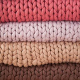 Handmade Chunky Knit Merino Wool Blanket, Latte Beige - thumbnail 4