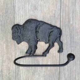 Bison Buffalo Bathroom Toilet Paper Holder, Pick Your Color, Tp Tissue Nature, Towel Rack, Wall Hook. Ranch Cabin - thumbnail 3