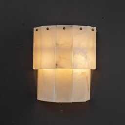 Alabaster Wall Light - Solid Brass Sconce - thumbnail 4