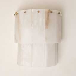 Alabaster Wall Light - Solid Brass Sconce - thumbnail 1