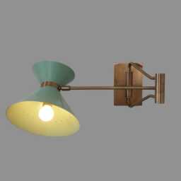 Mid Century Style Brass Wall Lamp Handmade Single Light Articulated Sconce - thumbnail 1