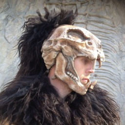 Kurgan Highlander Helmet Fiberglass Animal Skull Mask, Cosplay Larp Prop - thumbnail 2