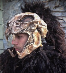 Kurgan Highlander Helmet Fiberglass Animal Skull Mask, Cosplay Larp Prop
