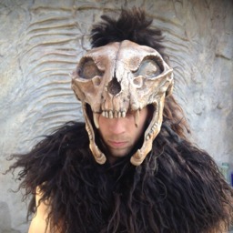 Kurgan Highlander Helmet Fiberglass Animal Skull Mask, Cosplay Larp Prop - thumbnail 3