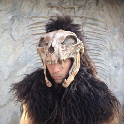 Kurgan Highlander Helmet Fiberglass Animal Skull Mask, Cosplay Larp Prop - thumbnail 4